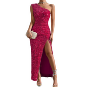 Seraphina Bellucci | One Shoulder Sequin Maxi Dress For Women