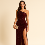 Seraphina Bellucci | One Shoulder Sequin Maxi Dress For Women