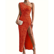 Seraphina Bellucci | One Shoulder Sequin Maxi Dress For Women