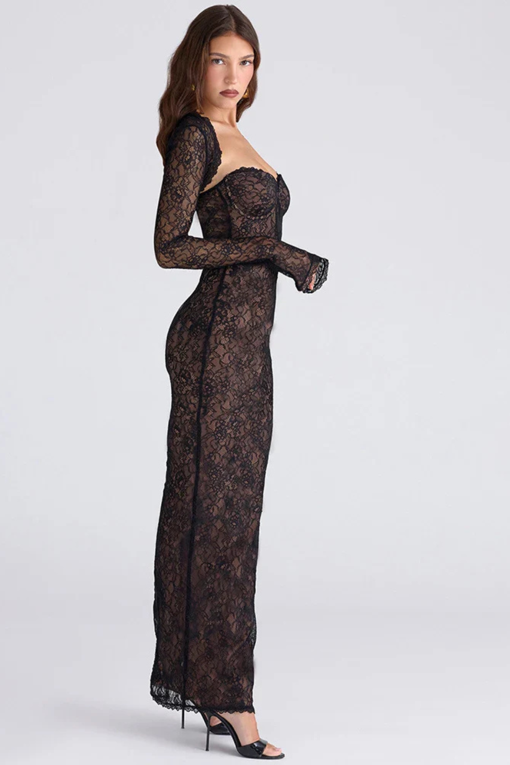Serena Valmont | Elegant Lace Maxi Dress For Women