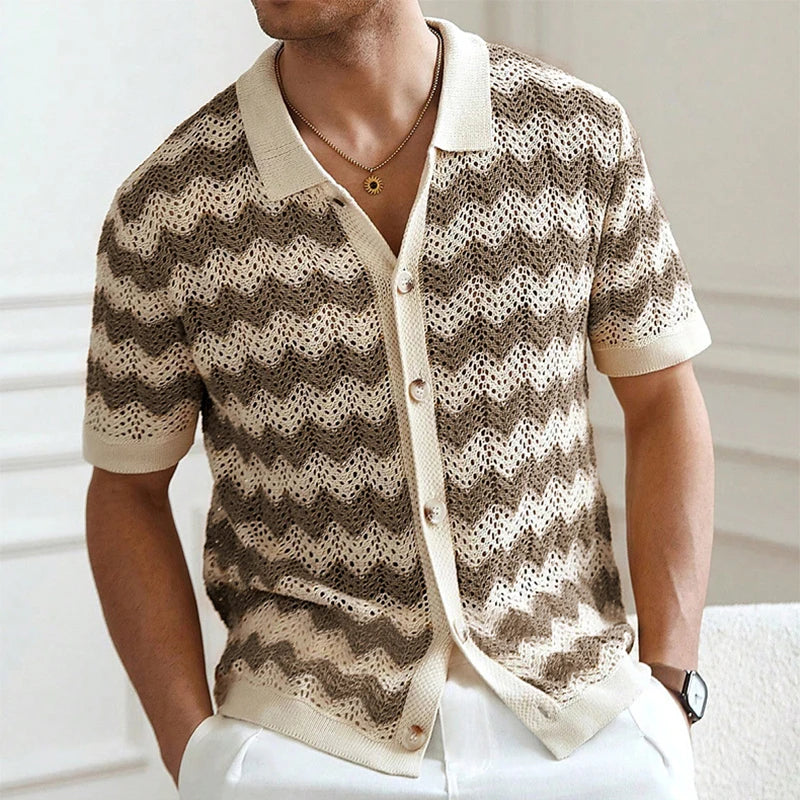 Sebastian Moreau | Knitted Summer Polo Shirt For Men