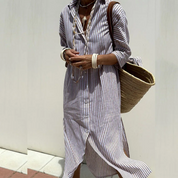 Sophie Whitmore | Striped Shirt Maxi Dress For Women