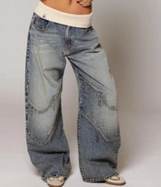 Sienna Laurent | Vintage Wide Leg Jeans For Women
