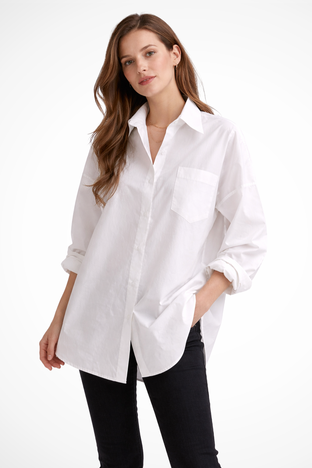 Elaine Drummond | Oversized White Cotton Shirt for Women