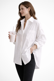 Elaine Drummond | Oversized White Cotton Shirt for Women