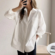Elaine Drummond | Oversized White Cotton Shirt for Women