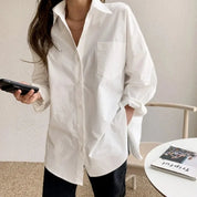 Elaine Drummond | Oversized White Cotton Shirt for Women