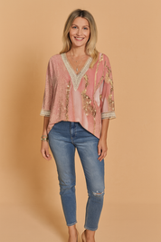 Celeste Beaumont | Elegant V-Neck Blouse For Women