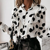 Luciana Brixton | Printed Ruffled Blouse For Women