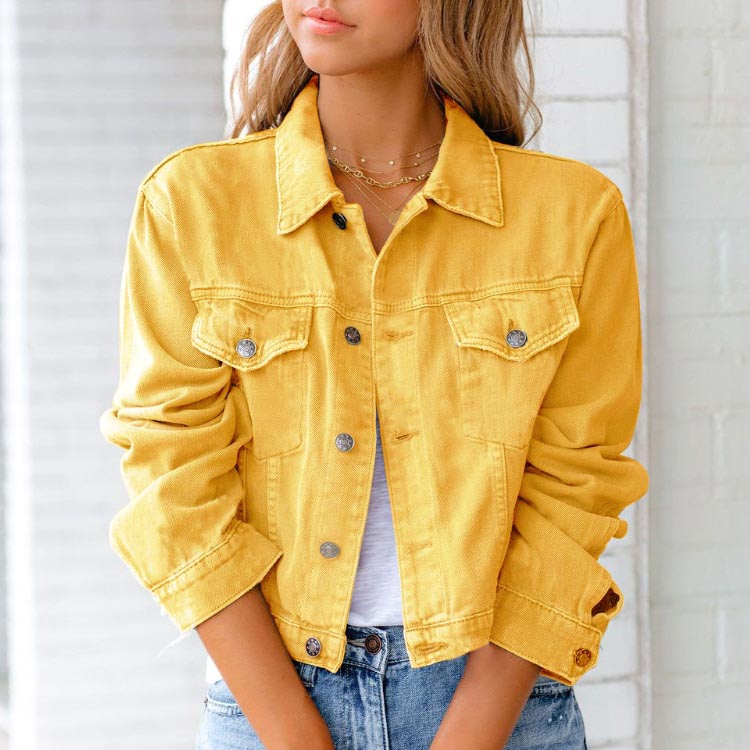 Tiffany | Women's Longsleeve Light-Wash Denim Jacket