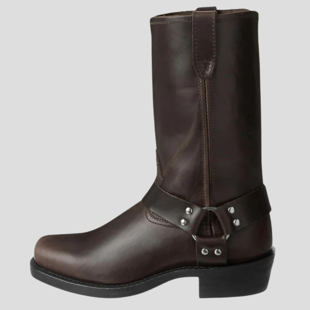 Amelia Blackwood | Leather Biker Boots For Women