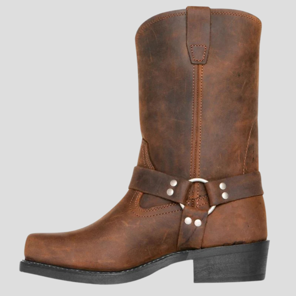 Amelia Blackwood | Leather Biker Boots For Women