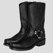 Amelia Blackwood | Leather Biker Boots For Women