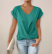 Mariana Ellington | Draped V-Neck Top For Women