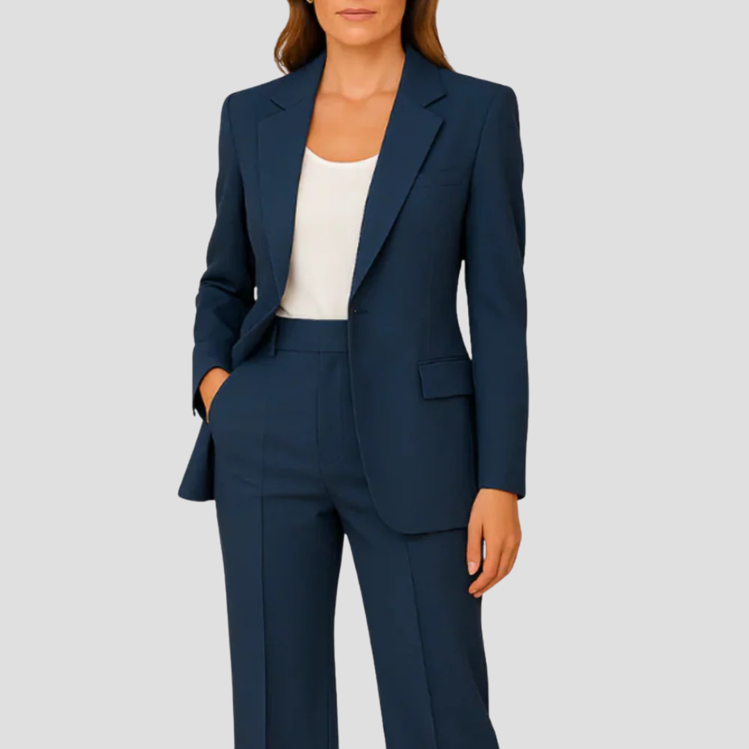 Valentina Moreau | Tailored Navy Pantsuit Set For Women