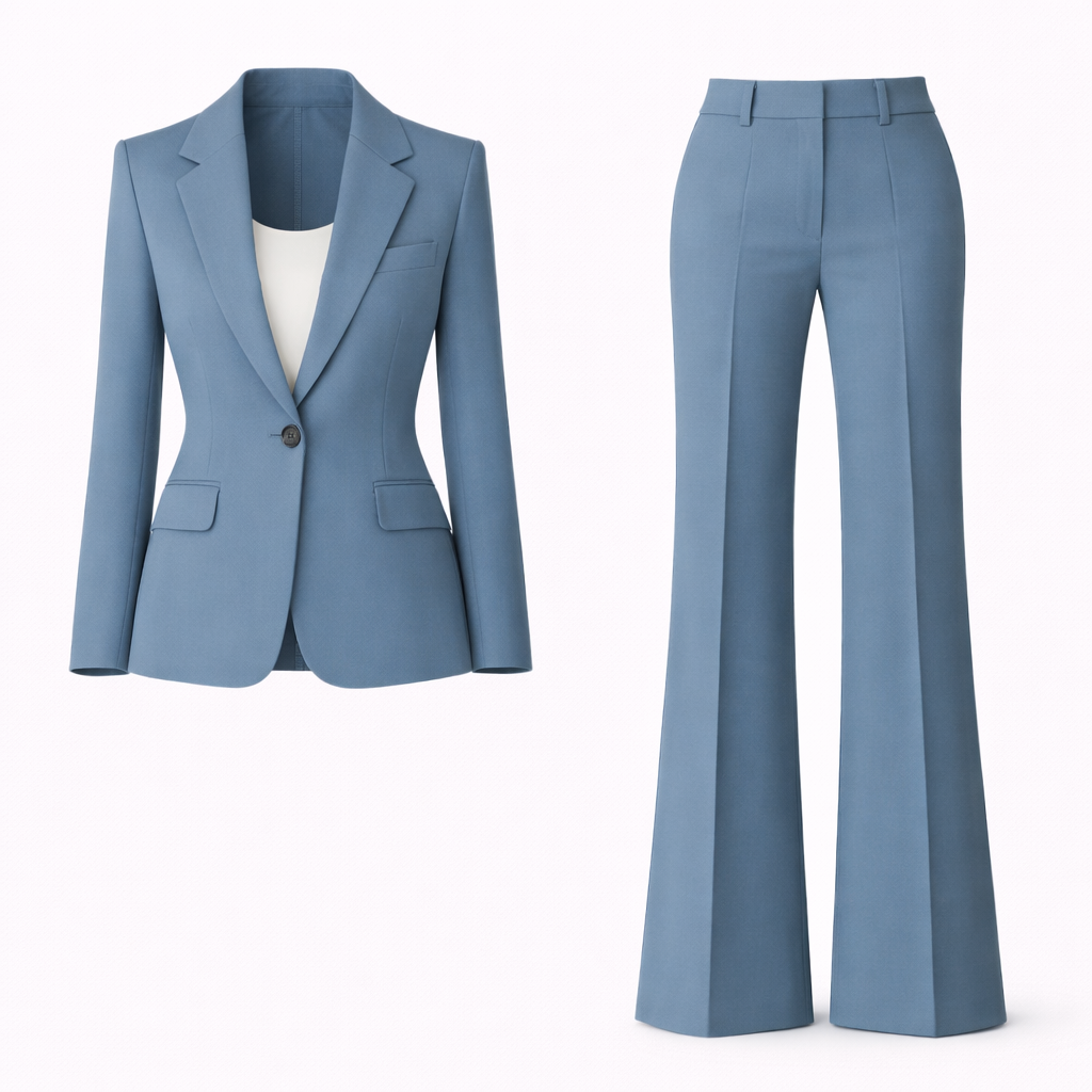 Valentina Moreau | Tailored Navy Pantsuit Set For Women