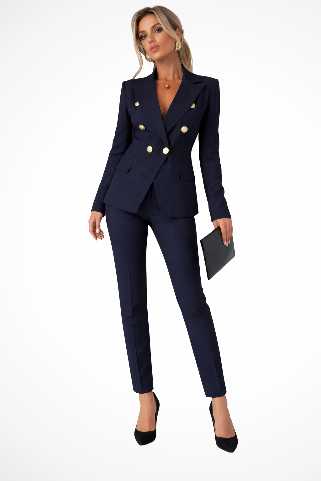 Genevieve Rosamond | Black Double-Breasted Suit Set for Women