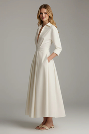 Vivienne Laurent | Elegant White Maxi Dress For Women