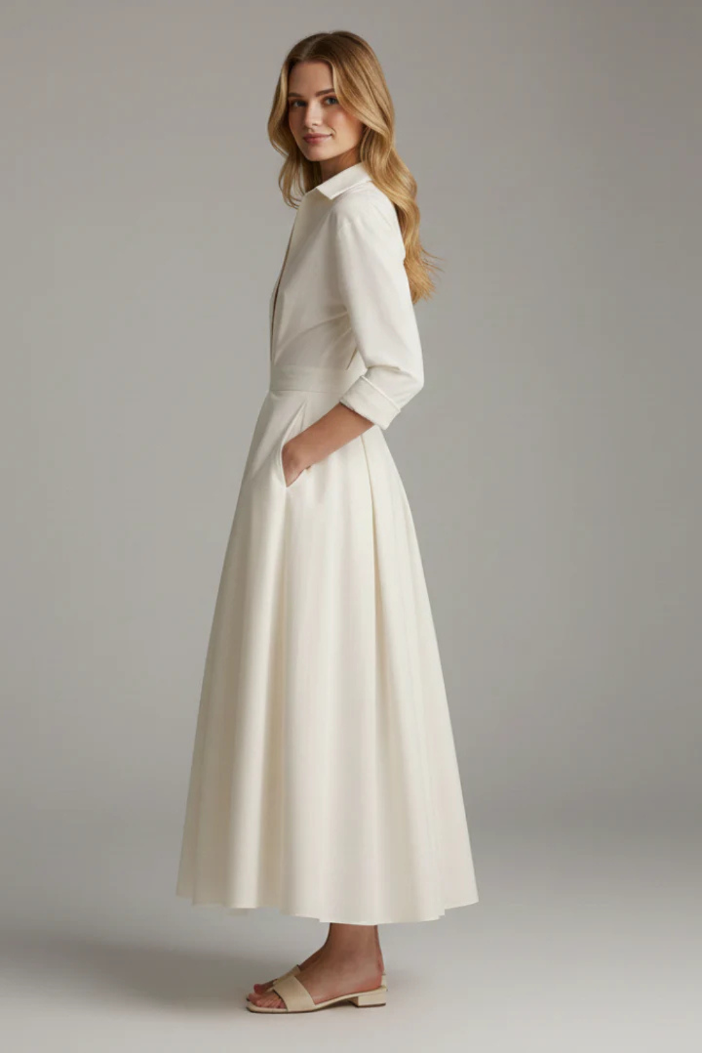 Vivienne Laurent | Elegant White Maxi Dress For Women