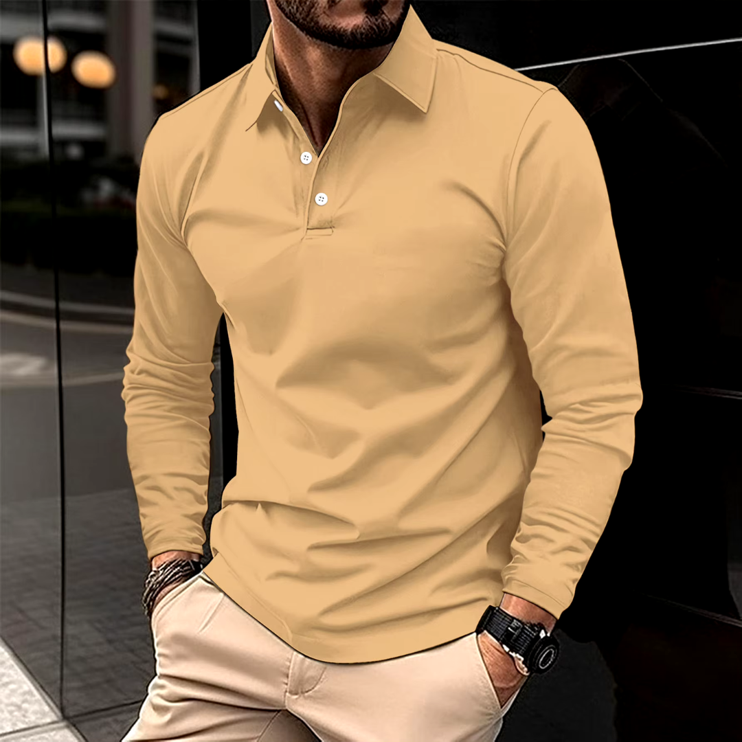Lucas Bennett | Classic Long Sleeve Polo Shirt