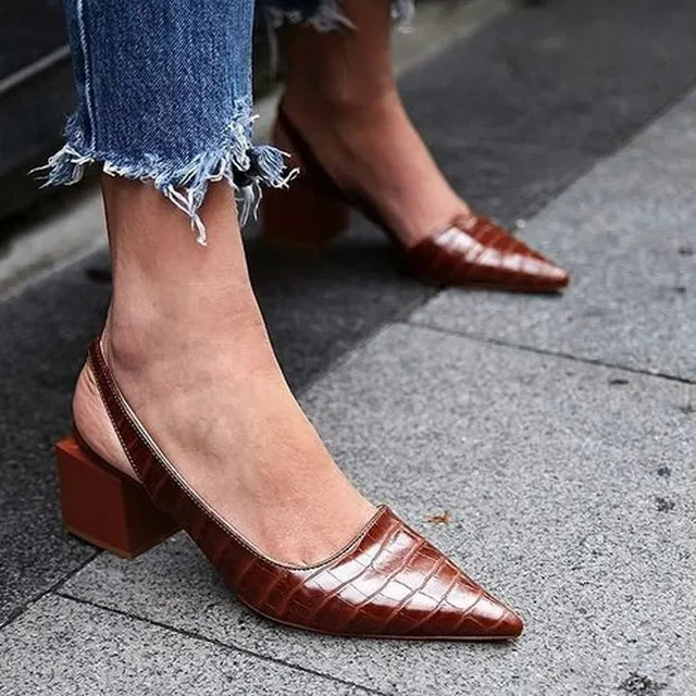 Stephanie Meeks | Croc Slingback Pumps For Women