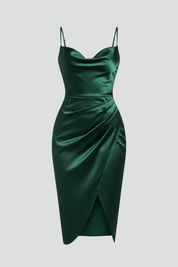 Valentina Rossi | Emerald Satin Cocktail Dress For Women