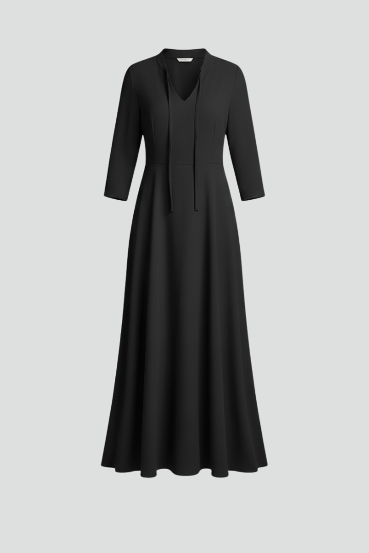 Seraphina Laurent | Elegant Black Maxi Dress For Women