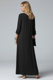 Seraphina Laurent | Elegant Black Maxi Dress For Women