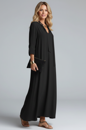 Seraphina Laurent | Elegant Black Maxi Dress For Women