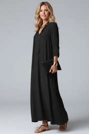Seraphina Laurent | Elegant Black Maxi Dress For Women