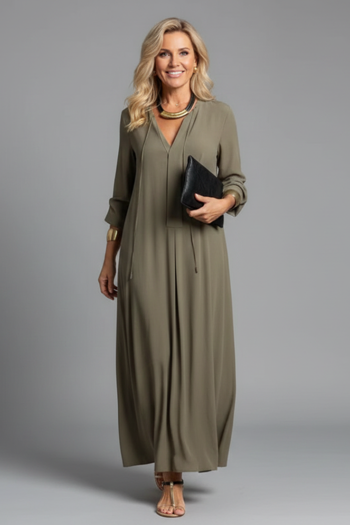 Seraphina Laurent | Elegant Black Maxi Dress For Women