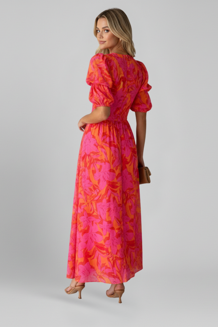 Isla Beaumont | Vibrant Floral Maxi Dress For Women
