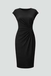 Victoria Sinclair | Elegant Ruched Midi Dress For Women