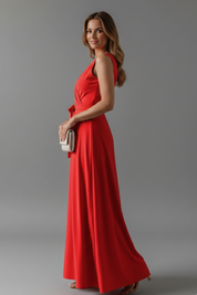 Isabella Laurent | Red Maxi Dress For Women