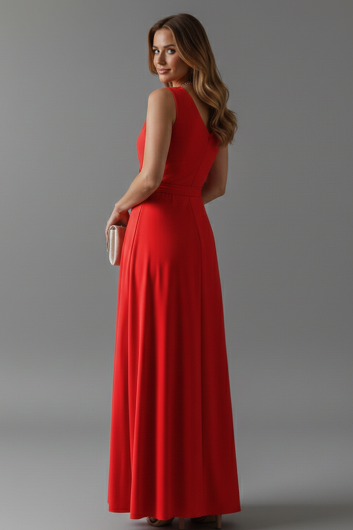 Isabella Laurent | Red Maxi Dress For Women