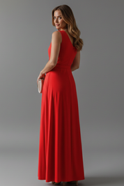 Isabella Laurent | Red Maxi Dress For Women