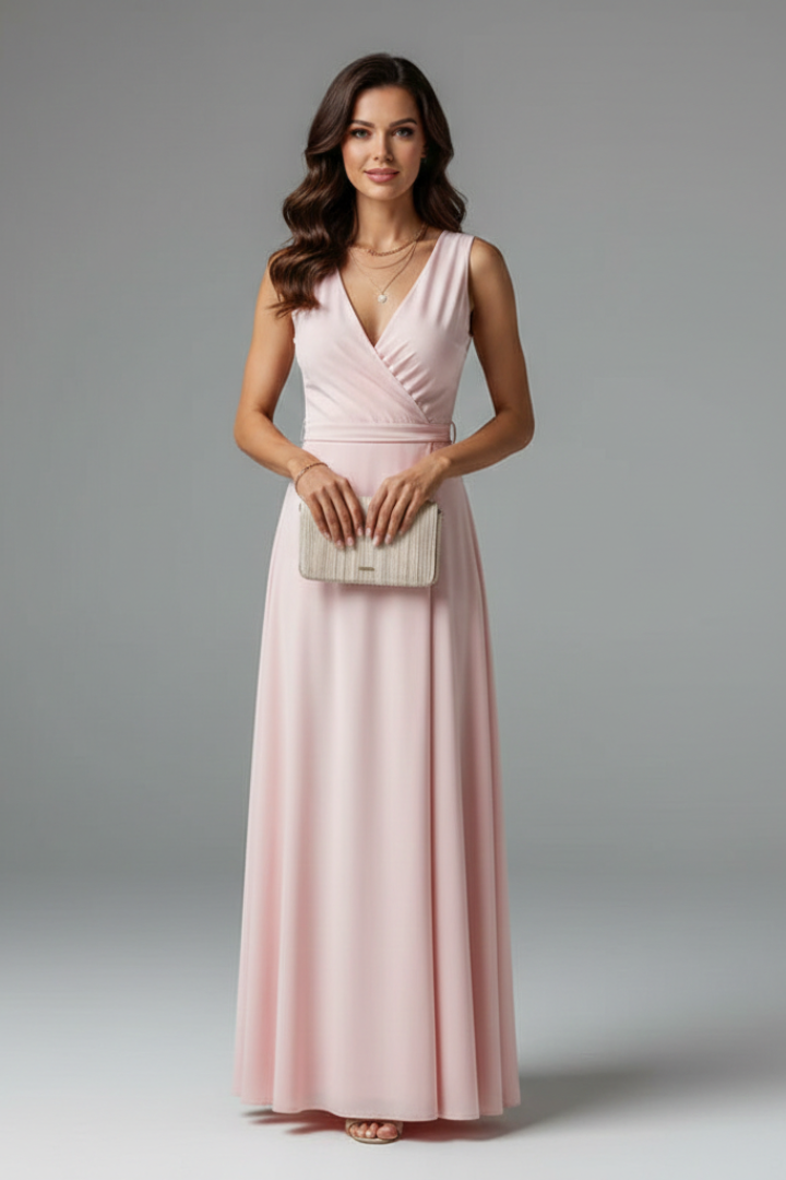 Isabella Laurent | Red Maxi Dress For Women