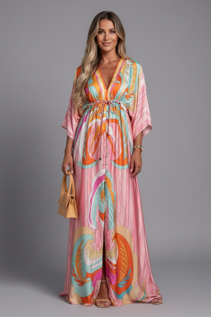 Valentina Moreau | Bohemian Resort Maxi Dress For Women