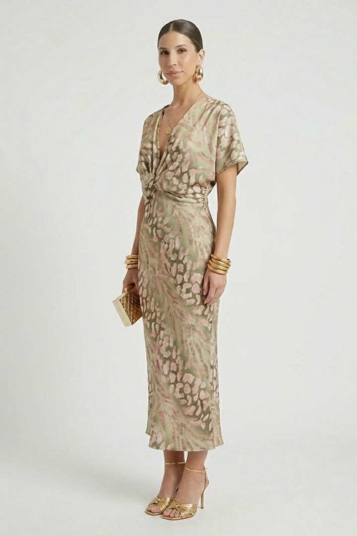 Genevieve Moretti | Printed Midi Cocktail Dress For Women