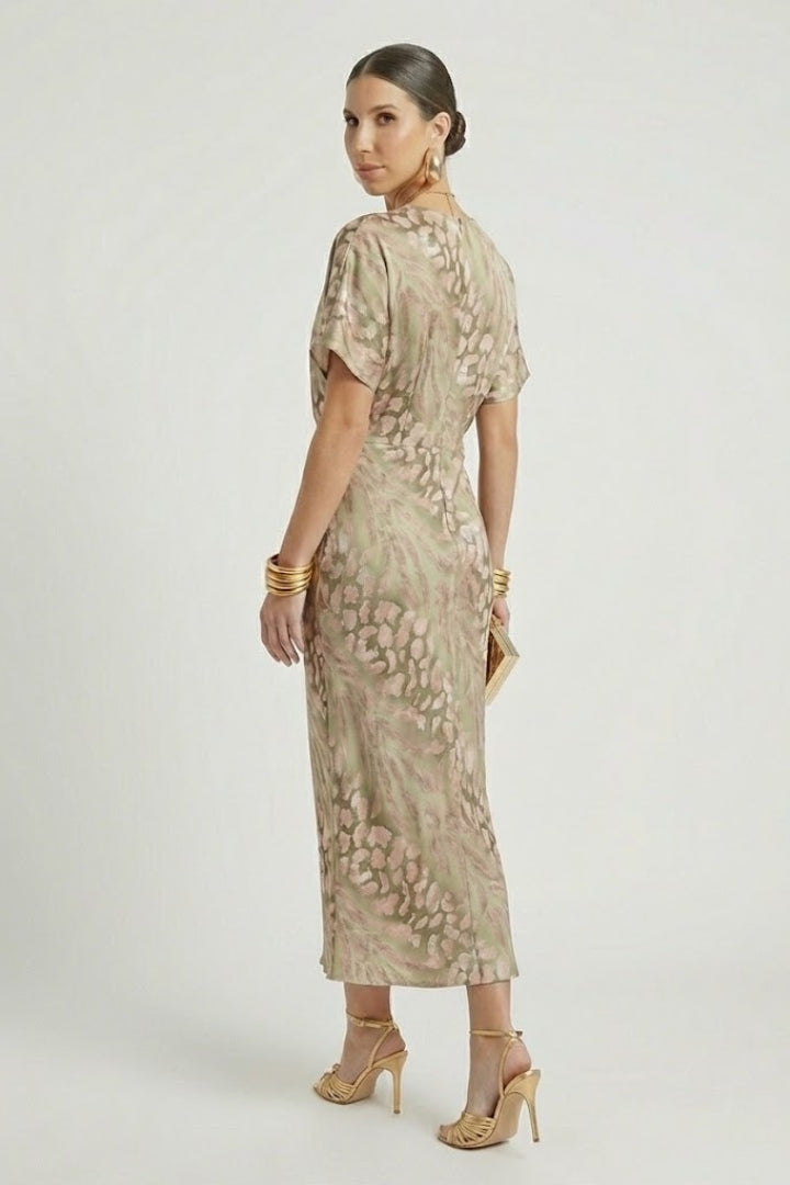 Genevieve Moretti | Printed Midi Cocktail Dress For Women