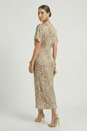 Genevieve Moretti | Printed Midi Cocktail Dress For Women