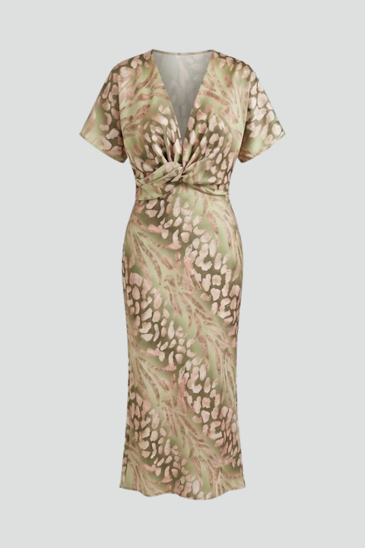 Genevieve Moretti | Printed Midi Cocktail Dress For Women