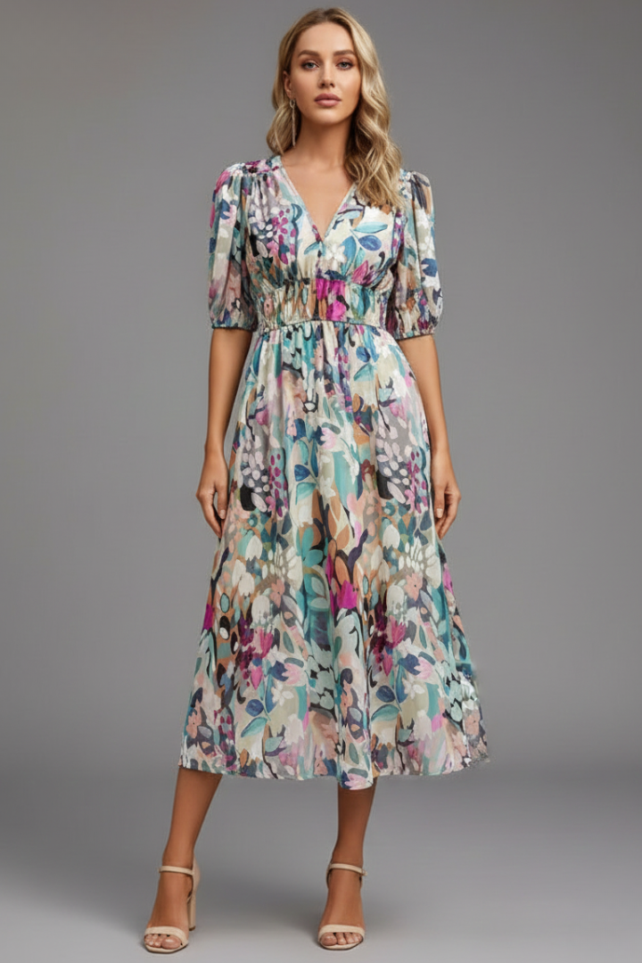 Elodie Sinclair | Floral Midi Dress For Women