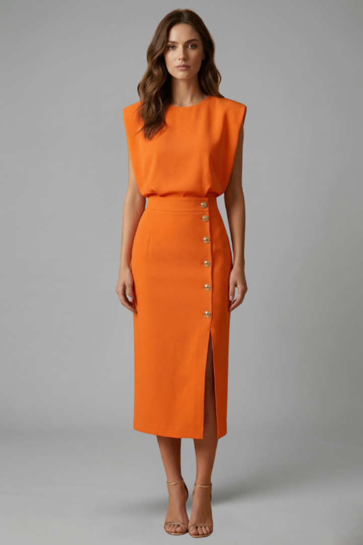 Elena Moretti | Elegant Midi Dress For Women