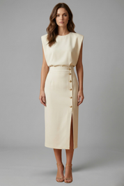 Elena Moretti | Elegant Midi Dress For Women