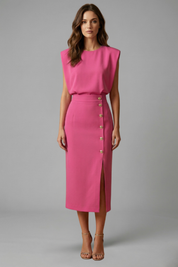 Elena Moretti | Elegant Midi Dress For Women