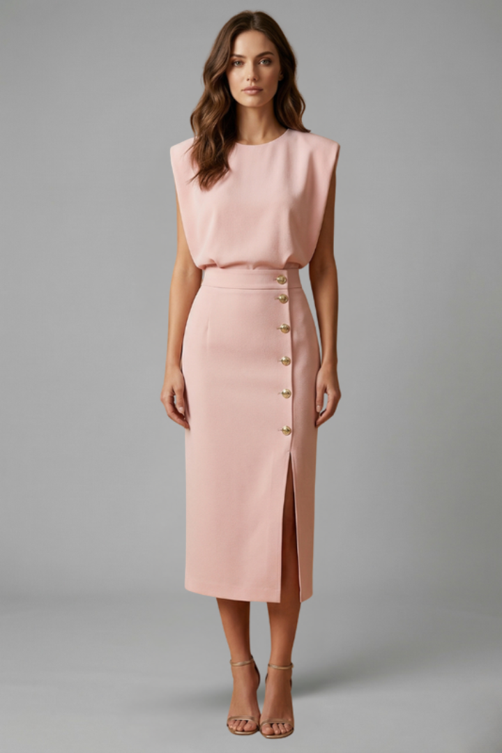 Elena Moretti | Elegant Midi Dress For Women