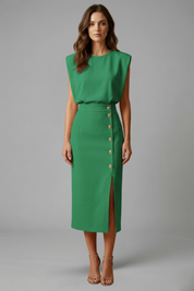 Elena Moretti | Elegant Midi Dress For Women