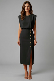 Elena Moretti | Elegant Midi Dress For Women