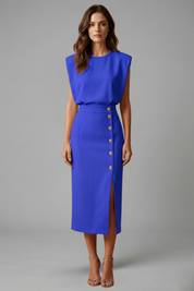 Elena Moretti | Elegant Midi Dress For Women